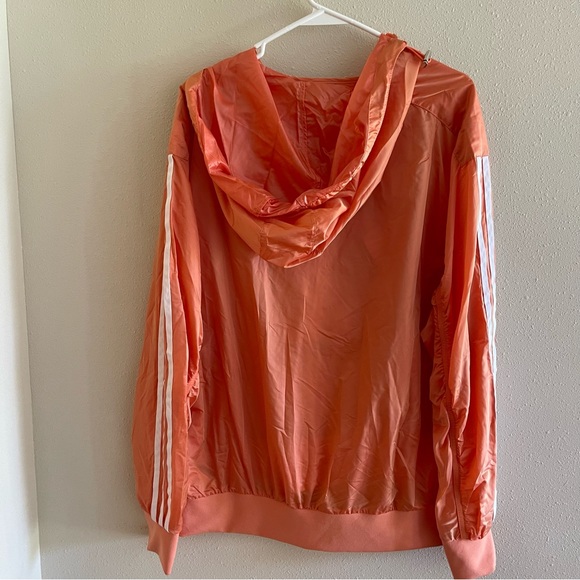 Adidas Orange Windbreaker”Fiarucci” Lightweight Hooded Jacket - Picture 11 of 13